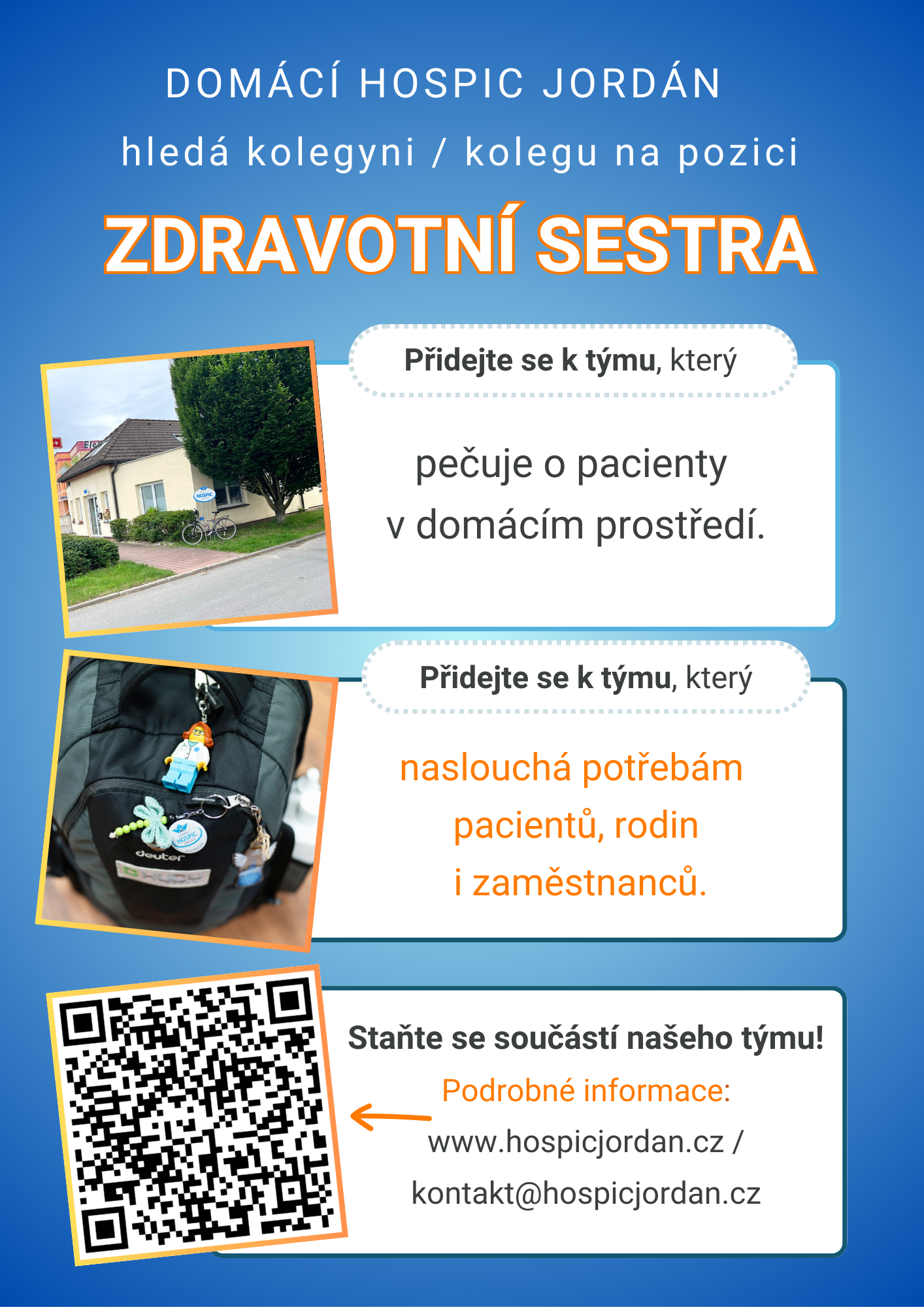 Inzerát – zdravotní sestra, leták